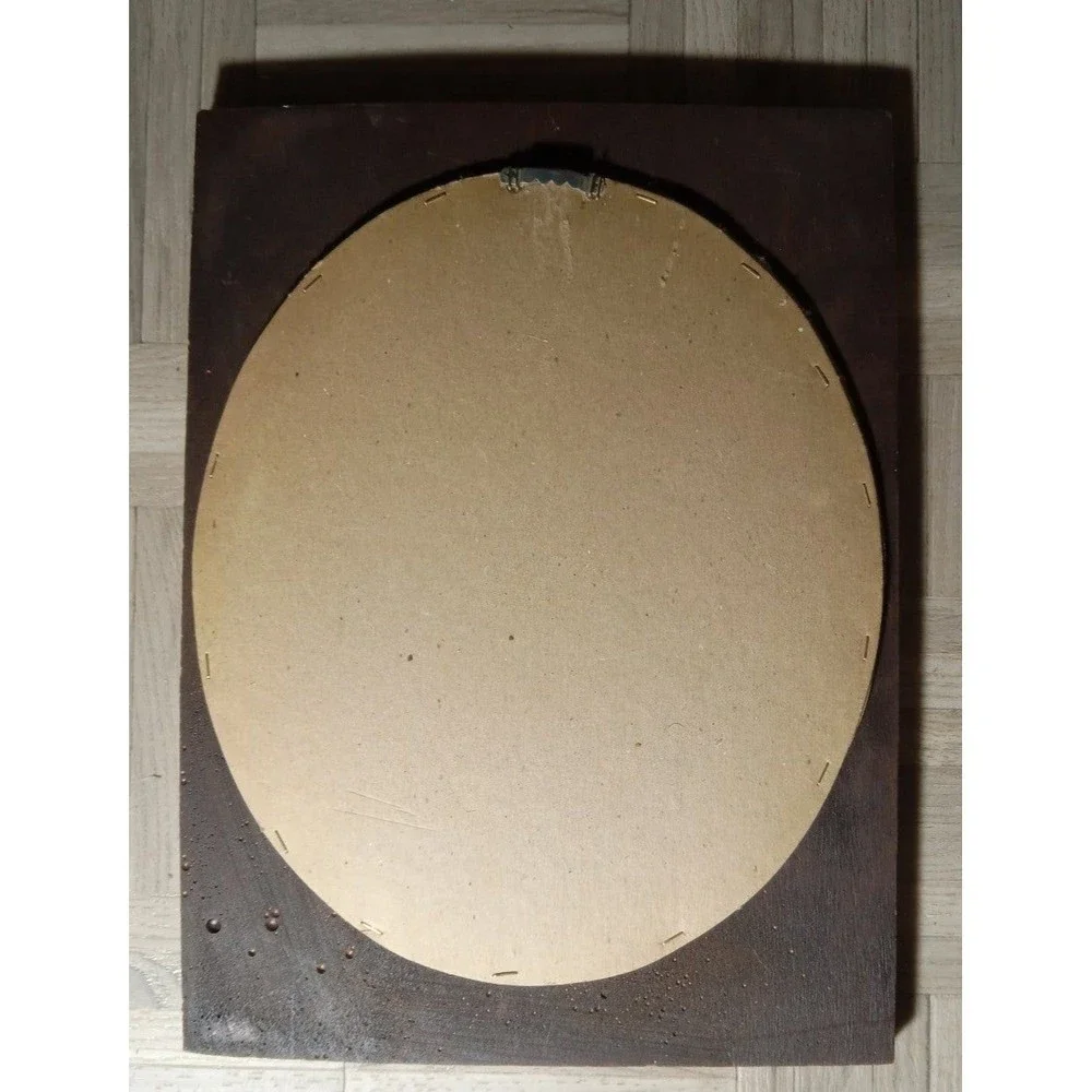 Vintage Einar Johansen Wood Carved Mirror 1976 Butterfly Daffodil Bluebells